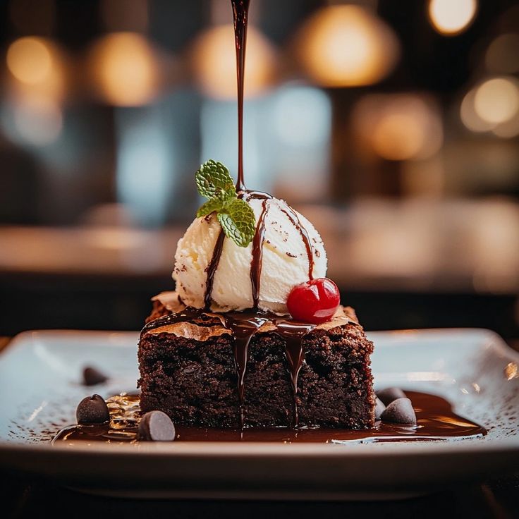 Chocolate Brownie Sundae